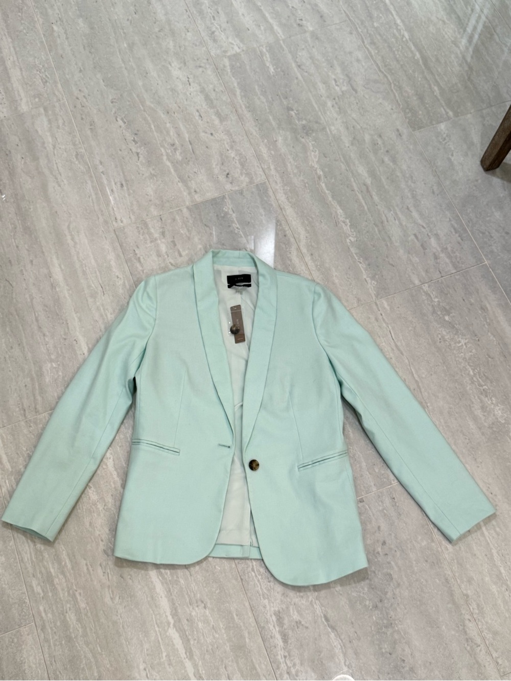 J. Crew Mint Green Single-Button Blazer